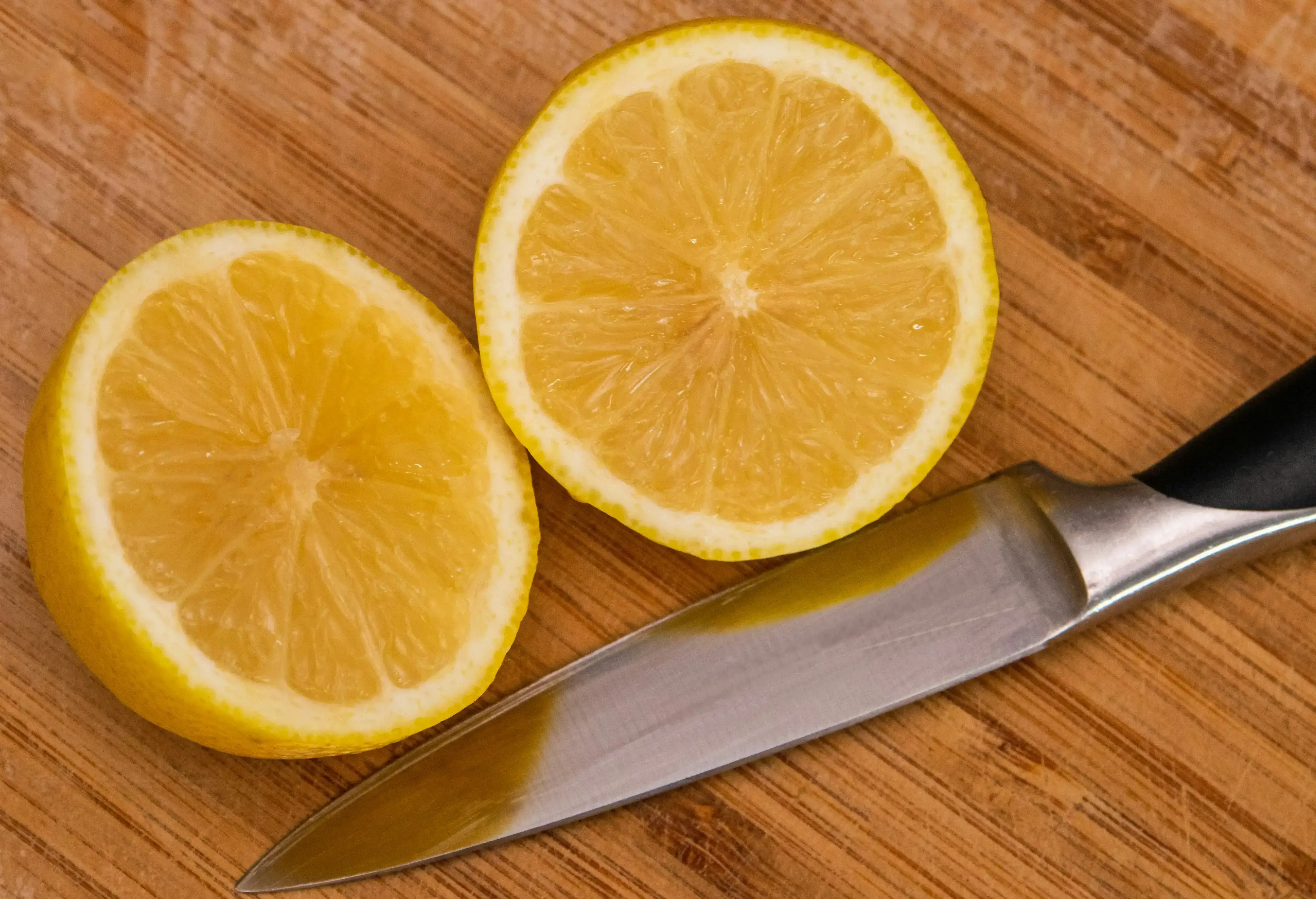 two chunks of orange
